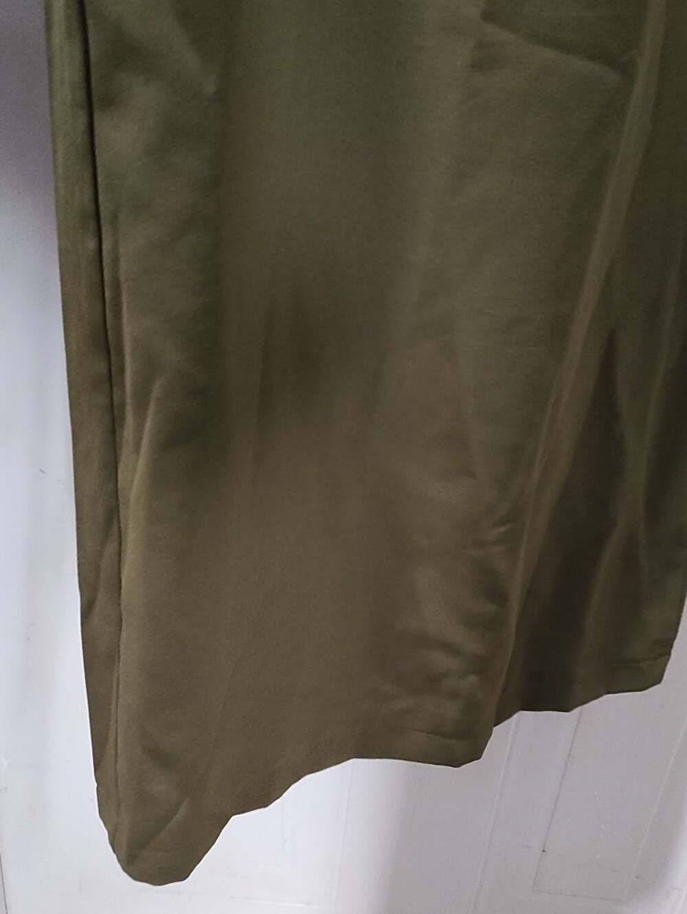 Smocked Bodice Wide-Leg Olive Jumpsuit for Women - Picture 7 of 13